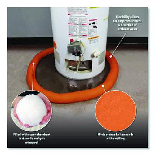Quick Dam Water Dams, 2.5" x 10 ft x 2.5", Orange, 12/Box (WUB21012)
