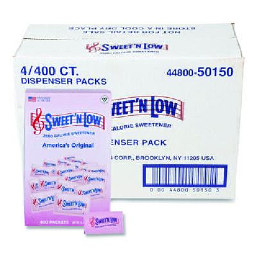Sweet'N Low Zero Calorie Sweetener, 1 g Packet, 400/Box, 4 Box/Carton (50150CT)
