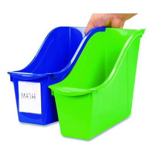 Storex Small Book Bin, 1.5 gal, 4.5" x 11.75" x 8.5", Black, 6/Pack (70123E06C)