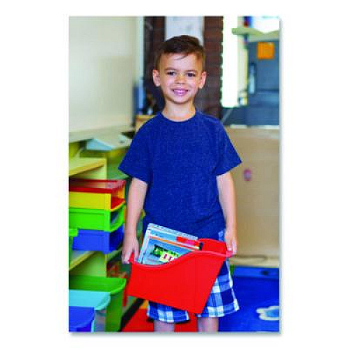Storex Small Book Bin, 1.5 gal, 4.5" x 11.75" x 8.5", Black, 6/Pack (70123E06C)