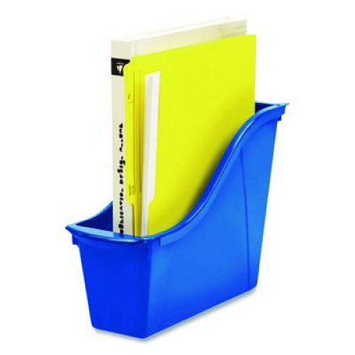 Storex Small Book Bin, 1.5 gal, 4.5" x 11.75" x 8.5", Assorted Bright Colors, 6/Pack (70113U06C)