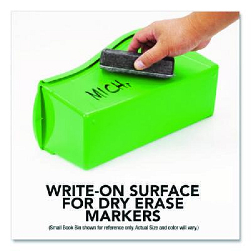 Storex Small Book Bin, 1.5 gal, 4.5" x 11.75" x 8.5", Assorted Bright Colors, 6/Pack (70113U06C)