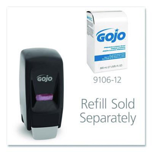 GOJO Bag-In-Box Liquid Soap Dispenser, 800 mL, 5.75 x 5.5 x 5.13, Black, 12/Carton (9033)