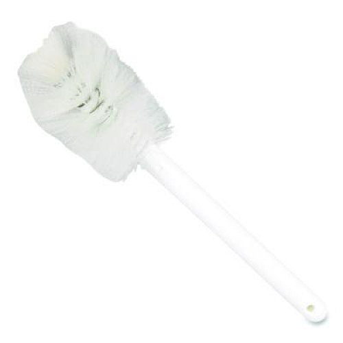Carlisle Sparta Handle Bottle Brush, Pint, White Polyester Bristles, 4.5" Brush, 7.5" White Plastic Handle (4046600)