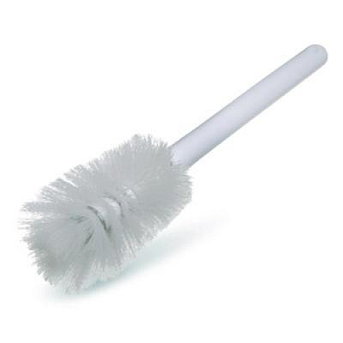Carlisle Sparta Handle Bottle Brush, Pint, White Polyester Bristles, 4.5" Brush, 7.5" White Plastic Handle (4046600)