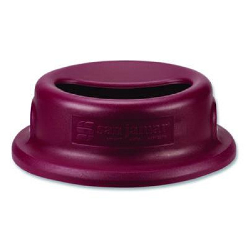 San Jamar KatchAll Flatware Retriever, 44 gal Capacity, 24.63 dia x 8.13h, Burgundy (KA4400)