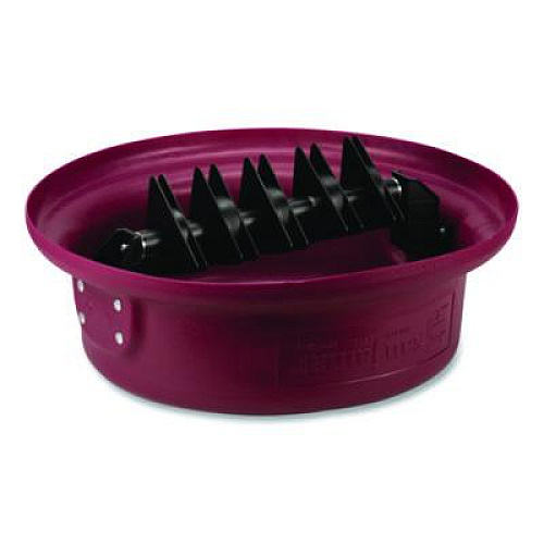 San Jamar KatchAll Flatware Retriever, 44 gal Capacity, 24.63 dia x 8.13h, Burgundy (KA4400)