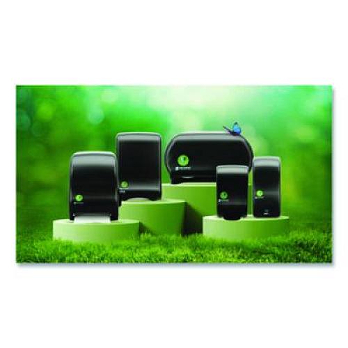 San Jamar Ecological Green Tissue Dispenser, 16.75 x 5.25 x 12.25, Black (R2000REBK)