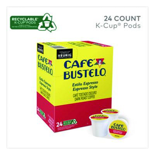Caf Bustelo Espresso Style K-Cups, 24/Box (6106)