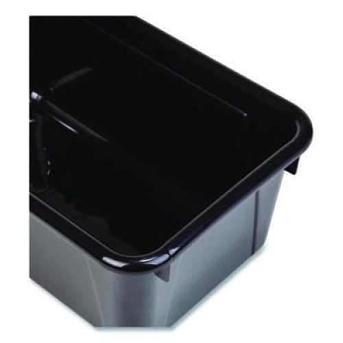 Storex Cubby Bin, Neutral Tones, 1.8 gal, 7.8" x 12.09" x 5.18", Black, 5/Pack (62466E05C)