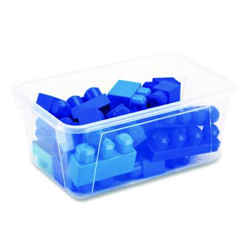 Storex Cubby Bin, 1.8 gal, 7.8" x 12.09" x 5.18", Translucent, 5/Pack (62461U05C)