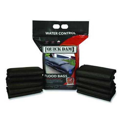 Quick Dam Flood Bags, 12" x 24" x 3.5", 10/Pack (QD122410)