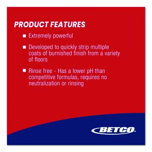 Betco Extreme Floor Stripper, Lemon Scent, 5 gal Bag-in-Box (184B500)