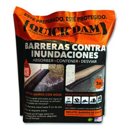 Quick Dam Flood Barriers, 6" x 10 ft x, 3.5", 1 Barrier (QD6101ES)