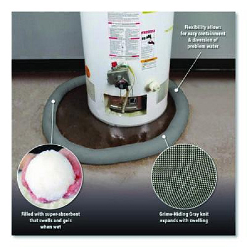 Quick Dam Water Dams, 2.5" x 4 ft x 2.5", Gray, 30/Box (WUB2430G)