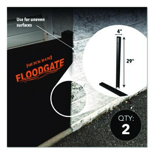 Quick Dam Flood Gate Side Rails, 4" x 4" x 29", 2 Side Rails (QDFGSIDES)