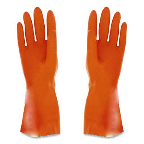 Ansell Alphatech 87-208 Heavyweight Gloves, Large, Orange, 144 Pairs/Carton (2089CT)