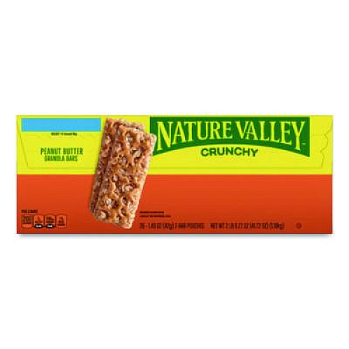 Nature Valley Granola Bars, Crunchy Peanut Butter, 1.5 oz Pouch, 28/Box (GEM2384)