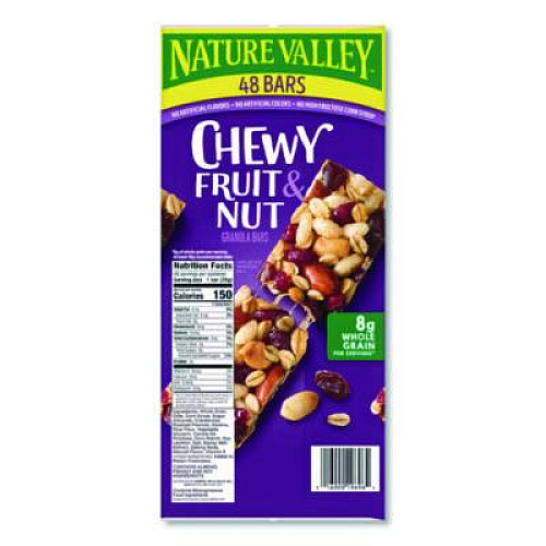 Nature Valley Granola Bars, Chewy Fruit and Nut Trail Mix, 1.2 oz Pouch, 48/Box (GEM19696)