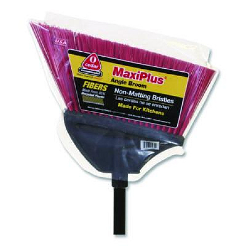 Nexstep Commercial Products MaxiPlus Angle Broom, 56" Overall Length, Red/Black (91284)