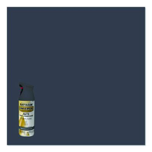 Rust-Oleum Universal Premium Spray Paint, Matte Slate Blue, 12 oz Aerosol Can, 6/Carton (376723)