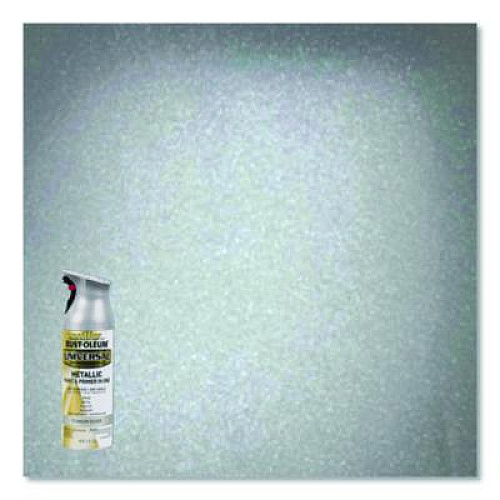 Rust-Oleum Universal Premium Spray Paint, Metallic Silver, 12 oz Aerosol Can, 6/Carton (245220)