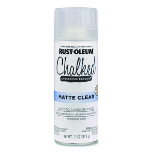 Rust-Oleum Ultra Matte Chalked Paint, Matte Clear, 12 oz Aerosol Can, 6/Carton (302599)