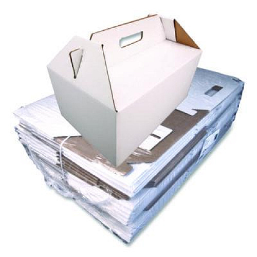 SCT Carryout Barn Boxes, Large Corugated, 12 x 18 x 9, White/Kraft, 25/Carton (2763)