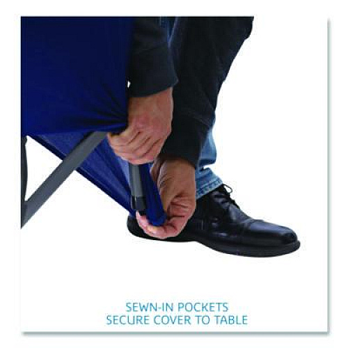Iceberg iGear Fabric Table Cover, Polyester/Spandex, 30 "x 72", Blue (16526)