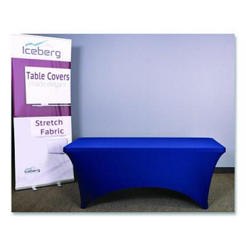 Iceberg iGear Fabric Table Cover, Polyester/Spandex, 30 "x 72", Blue (16526)