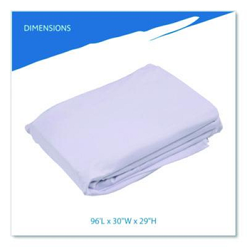 Iceberg iGear Fabric Table Cover, Polyester/Spandex, 30" x 96", White (16533)