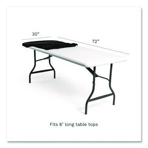 Iceberg iGear Fabric Table Top Cap Cover, Polyester/Spandex, 30" x 72", Black (16621)