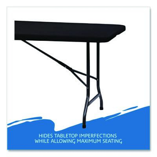 Iceberg iGear Fabric Table Top Cap Cover, Polyester/Spandex, 30" x 96", Black (16631)