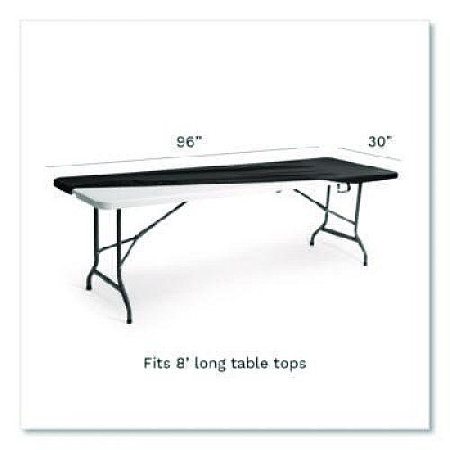 Iceberg iGear Fabric Table Top Cap Cover, Polyester/Spandex, 30" x 96", Black (16631)