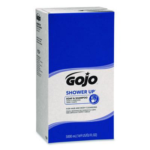 GOJO SHOWER UP Soap and Shampoo, Clean, 5,000 mL Refill Bag, 2/Carton (753002CT)
