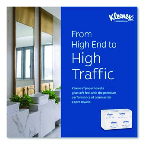 Kleenex Multi-Fold Paper Towels, 1-Ply, 9.2 x 9.4, White, 150/Pack, 16 Packs/Carton (01890)