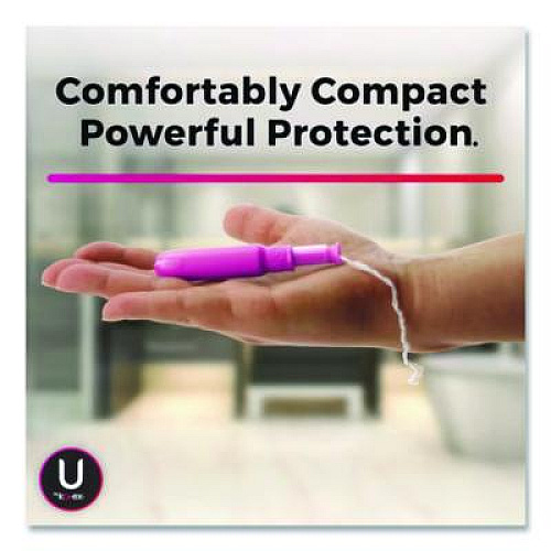 U by Kotex Click Compact Tampons, Regular Absorbency, 32/Pack (51583)
