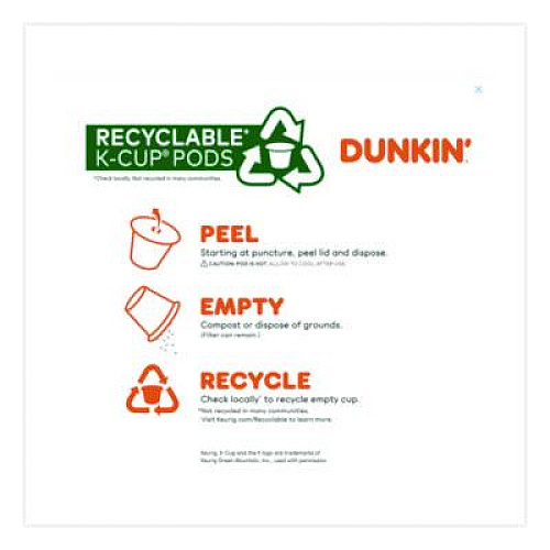 Dunkin' K-Cup Pods, Original Blend, 88/Carton (400845)