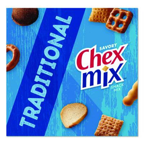 Chex Mix Traditional Snack Mix, 1.75 oz Snack Pack, 60 Packs/Carton (1240)