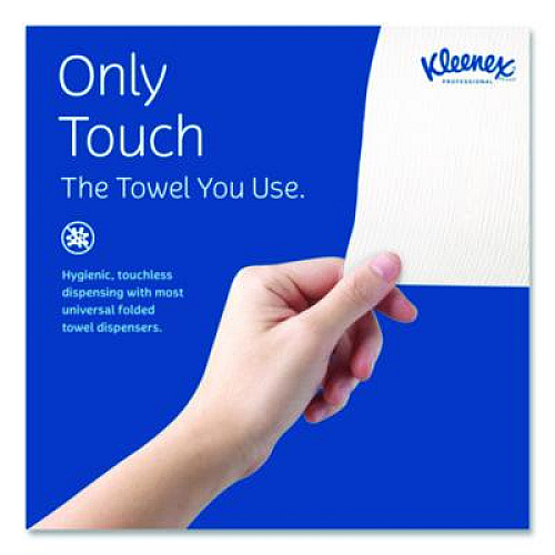 Kleenex Premiere Folded Towels, 1-Ply, 7.8 x 12.4, White, 120/Pack, 25 Packs/Carton (13253)