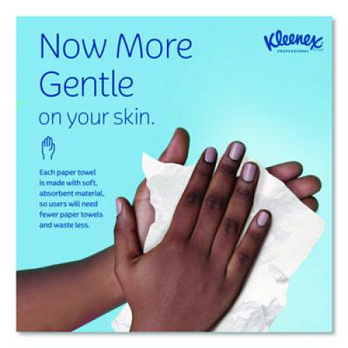 Kleenex Premiere Folded Towels, 1-Ply, 7.8 x 12.4, White, 120/Pack, 25 Packs/Carton (13253)