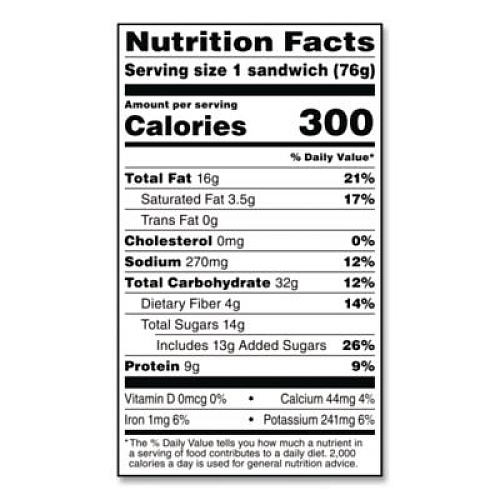 Smucker's UNCRUSTABLES Peanut Butter and Strawberry Jam on Wheat Bread, 2.6 oz Bag, 48/Carton (22002220)