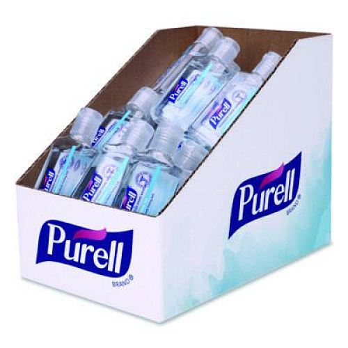 PURELL Advanced Hand Sanitizer Refreshing Gel, 1 oz Flip-Cap Bottle with Display Box, Clean Scent, 36/Bowl (390136BWL)