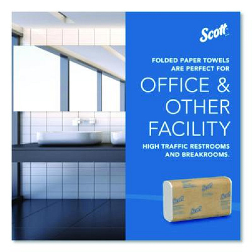 Scott Essential C-Fold Towels for Business, Absorbency Pockets, 1-Ply, 10.13 x 13.15, White, 200/Pack, 12 Packs/Carton (01510)