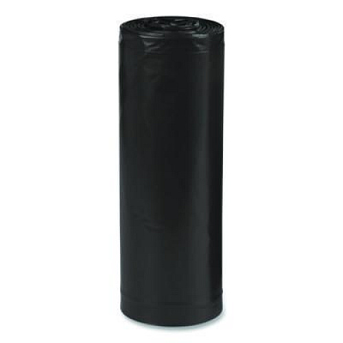 Earthsense Commercial Linear Low Density Recycled Can Liners, 33 Gallon, 1.25 mil, 33" x 39", Black, 10 Bags/Roll, 10 Rolls/Carton (RNW4050)