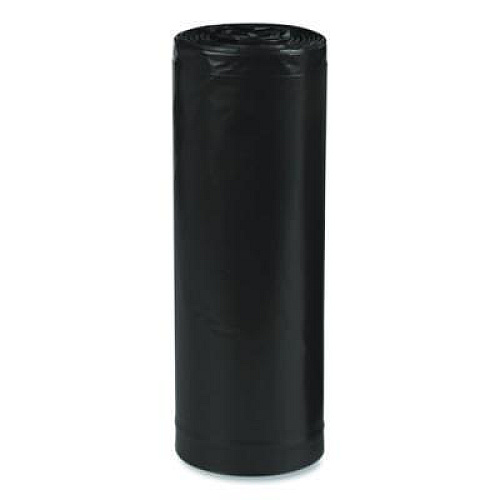 Earthsense Commercial Linear Low Density Recycled Can Liners, 56 gal, 1.25 mil, 43" x 48", Black, 10 Bags/Roll, 10 Rolls/Carton (RNW4750)