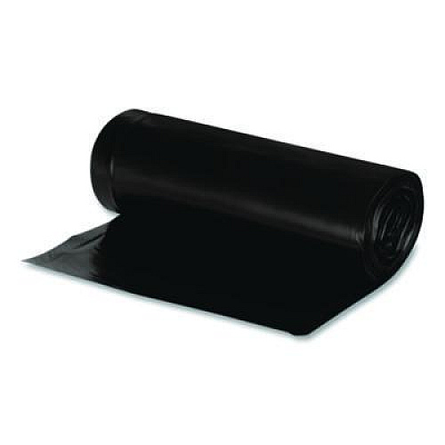 Earthsense Commercial Linear Low Density Recycled Can Liners, 60 Gallon, 1.65 mil, 38" x 58", Black, 10 Bags/Roll, 10 Rolls/Carton (RNW6060)