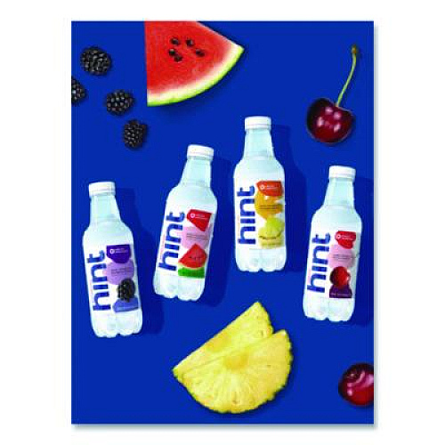 hint Flavored Water Variety Pack, 3 Blackberry, 3 Cherry, 3 Pineapple, 3 Watermelon, 16 oz Bottle, 12 Bottles/Carton (00149)