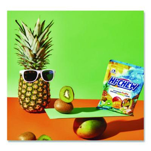 Hi-Chew Fruit Chews, Tropical, Peg Bag 3.53 oz, 6/Carton (00434)