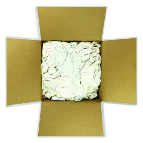 HOSPECO Sweatshirt Rags, Unscented, White, 8/lb, 25 lb/Carton (33325)